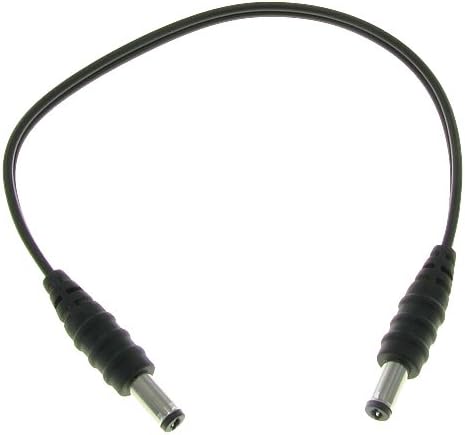 Valley Enterprises 1 Foot Male to Male 2.1mm (Inside Diameter) x 5.5mm (Outside Diameter) Plug DC Power Adapter Cable 18GA