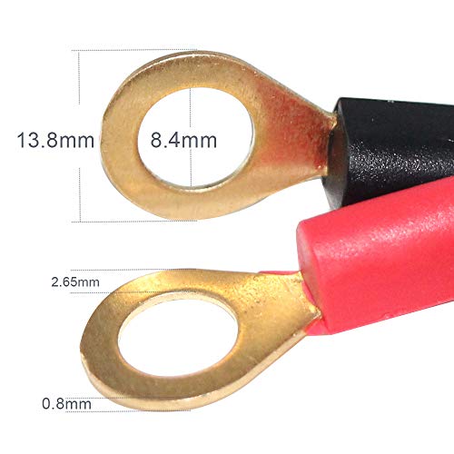 Male Cigarette Lighter To O Ring Terminal Harness Extension Cable - 12V-24V Power Supply Cord Adapter Fuse 15A 16Awg Cable Wire For Car Inverter Air Pump Sprayer Compressor And Diy (1Ft - 2Pack) #TOP4