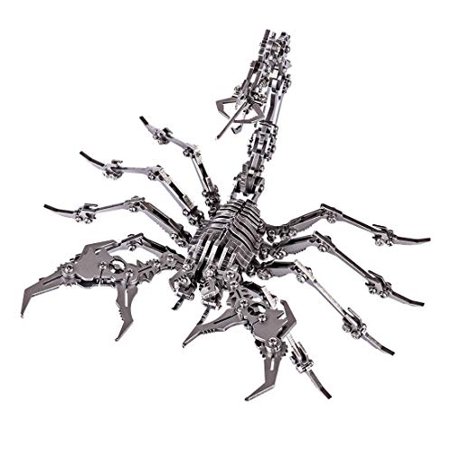 ZUJI 3D Puzzle Métal Laser Cut Jigsaw Puzzles 3D Assemblé Jeux de Construction - Scorpion Cover