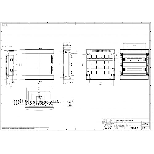 Boîtier IDE CDN36PT2F coffre de distribution extérieur étanche IP65 gris - 3