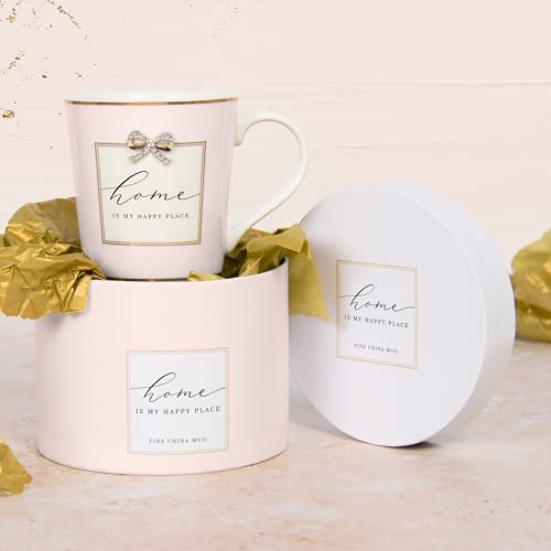 Lesser & Pavey Heart Design Bow Ceramic Mug Home