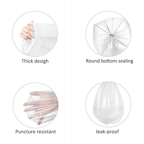 Image of 2 Gallon 180 Counts Small Trash Bags Garbage Bags by RayPard, fit 6-7.5 Liter Waste Basket, 1.8-2 Gal Strong Trash Can Liners for Home Office Kitchen Bathroom Bedroom, Clear