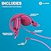 JLab JBuddies Studio On-Ear Kids Wired Headphones, Toddler Headphones, Kid Safe, Studio Volume Safe, Volume Limiter, Folding, Adjustable, Noise Isolation, with Mic (Dark Pink)