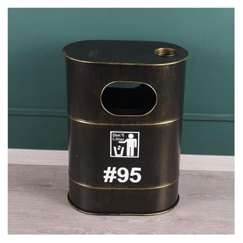 Papelera de metal americano para decorar tu salón u oficina de estilo industrial antiguo