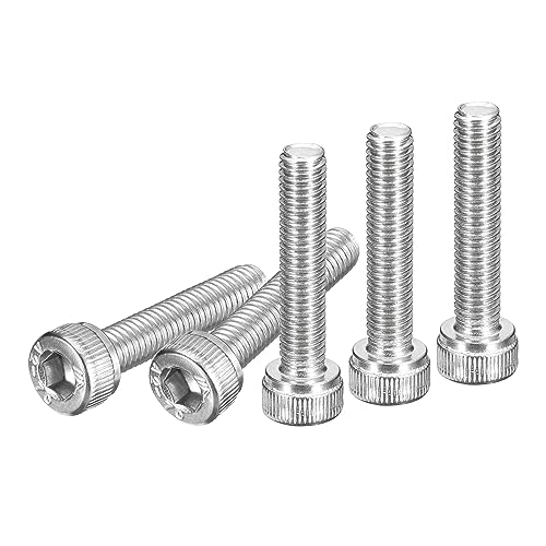DTGN M5x25mm Socket Head Cap Screws Bolts, 50Pcs 304 Stainless Steel 18-8, Metric Machine Hex Socket Screw, Hex Drive