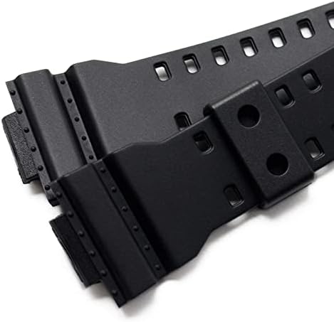 16mm ゴム製腕時計バンドストラップ 交換用ブラック防水ウォッチバンドアクセサリー用