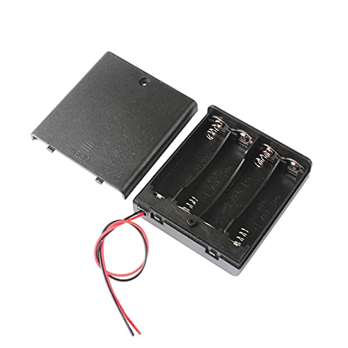 DAIERTEK AA-Batteriehalter Set – 8 Stück Mit Schalter, Kabeln & Abdeckung (1-4 Zellen)