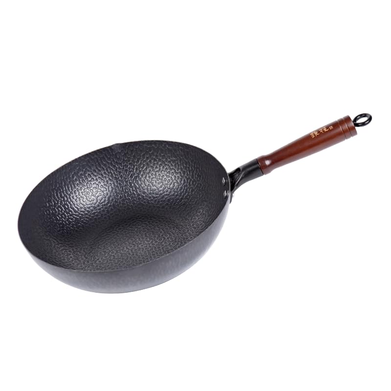 鉄鍋　深鍋　中華鍋　新品 Amazon | 鉄鍋 中華鍋 窒化加工高純度鉄 32cm 本格中華 IH対応 ガス火
