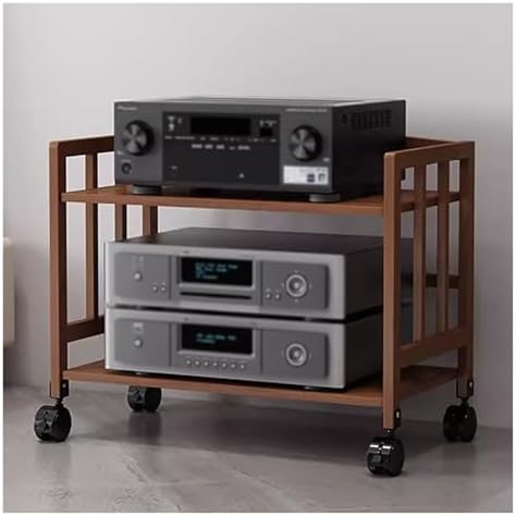 2/3/4/5 Tier Media Stand, Adjustable AV Shelf for Home/Office, CD/Record Player Storage, Stereo Receiver Cabinet with Wheels, Corner TV/Game Console Unit