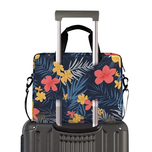 Bolsa maletín portátil floral navy para laptop 13-15.6" miniatura 4
