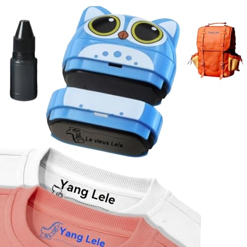 Sello Prenom Ropa infantil, sello de tinta textil personalizable, personalizado, nombre, ropa, ideal para marcar ropa y libros (patrón aleatorio)