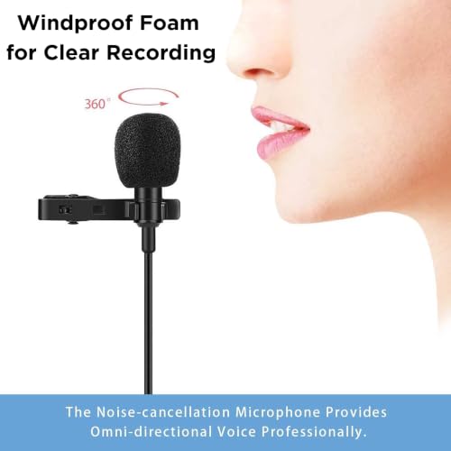 Image of yantralay Camera Lavalier Clip on Microphone for DJ I Os mo Action 6 /5 /4 /3 | Type-C Collar Clip Microphone 1.5M Cable Length | Plug & Play Mic for Os mo Action 6 /5 /4 /3 Accessories