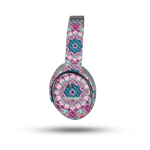 Image of MightySkins Carbon Fiber Skin Compatible with Bose QuietComfort 35 II Headphones - Tribal Mandala | Protective, Durable Textured Carbon Fiber Finish | Easy to Apply