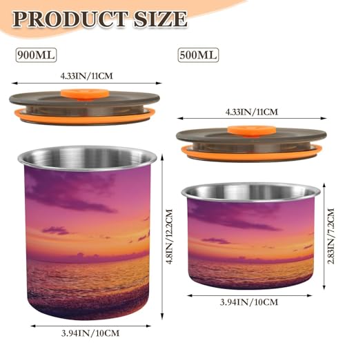 Envase hermético acero inoxidable 900 ml miniatura 2