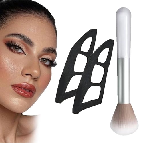 2PC Plantilla Para Maquillaje Sombra De Ojos, Plantilla Para Pintar Sombra De Ojos, Plantilla De Delineador, Asistente Sombras De Ojos, Herramienta De Maquillaje Con Sombras De Ojos Para Principiante