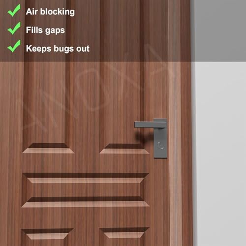 Image of ANOXA T-Shaped Clear Silicone Seal Strip, Weather Stripping Door Seal Strip for Door & Windows Gaps, Under Door Draft Stopper Silicone & Self-Adhesive Weatherstrip (3 Meter) (Transparent)