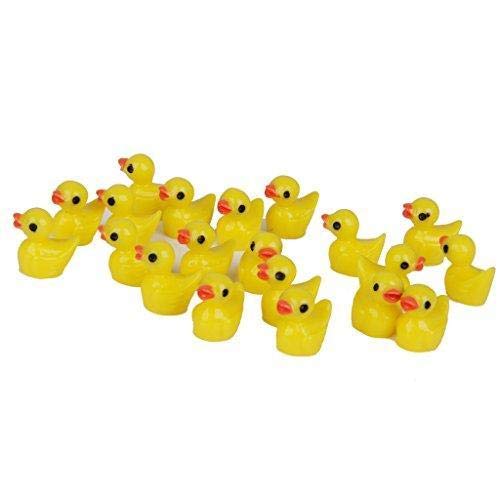 Preisvergleich Produktbild Jancery Miniatur-Enten für den Garten, Gelb, 20 Stück