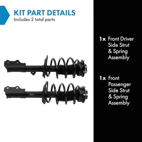 Image of TRQ Front Driver and Passenger Side Strut and Spring Assembly Set Loaded | For 18-22 Buick Enclave 18-22 Chevrolet Traverse