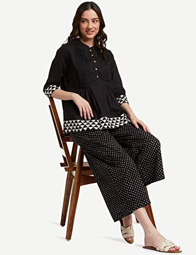 Image of Amazon Brand - Myx Women Cotton Flared Palazzo (Available in Plus Sizes)