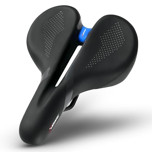 X WING Comfort Bike Seat for Men and Women with Innovative 5-Zone-Concept – Winged Bicycle Saddle with Memory Foam – Exercise Bike Seat for City, MTB & Trekking Bikes (Trekking)