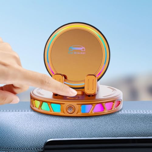 Soporte magnético con luz RGB y base de carga para turismo y camión 3