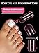 EBANKU Poly Gel Nail Forms for Toes, Pink Long Square Dual Forms for Pedi Nail Extension Poly Gel Toenails Reusable Toe Nail Tips Mold, 150 Pieces, 15 Sizes
