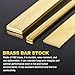 uxcell H62 Brass Flat Bar Stock, 2 Pcs 0.12