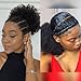 Kid's Summer 1Pack Afro Puff Bun 4A/4B/4C Afro Kinky Curly Coily Natural Hairstyle For Black Women Synthetic Short Hair Extension Ponytail (Natural Black, Afro-8inch)