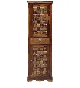MADE WOOD Solid Wood Wardrobe, Wardrobe for Clothes Wooden, Almirah for Clothes Wooden in Provincial Teak Finish