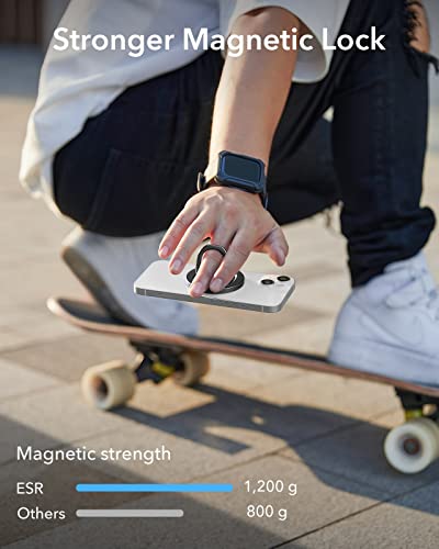 Esr Magsafe Ring Holder (Halolock), Magsafe Phone Grip, Magnetic Phone Ring Holder, Magnetic Phone Grip With Adjustable Stand, Magsafe Accessories For Iphone 14/13/12 Series, Black #TOP1