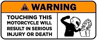 ISEE 360 Self-Adhesive Metal Warning Bike Sticker for All Bikes Mudguard Fuel Tank Vinyl Decorative Printed Stickers (10 x 4 cms)