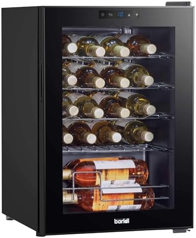 Dellonda Baridi 20 Bottle Wine Cooler Fridge with Digital Touch Screen Controls & LED Light, Black - DH8