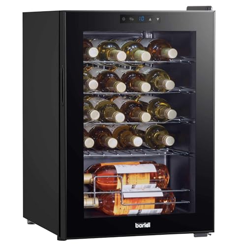 Dellonda Baridi 20 Bottle Wine Cooler Fridge with Digital Touch Screen Controls & LED Light, Black - DH8