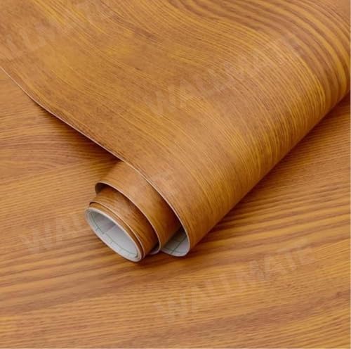 Image of WALLMATE Self Adhesive Wood Grain Wallpaper Vinyl Furniture Sticker Wood Wallpaper Kitchen Wallpaper Wooden Door Desktop Wallpapers (Texture 1, 16x75 Inch)