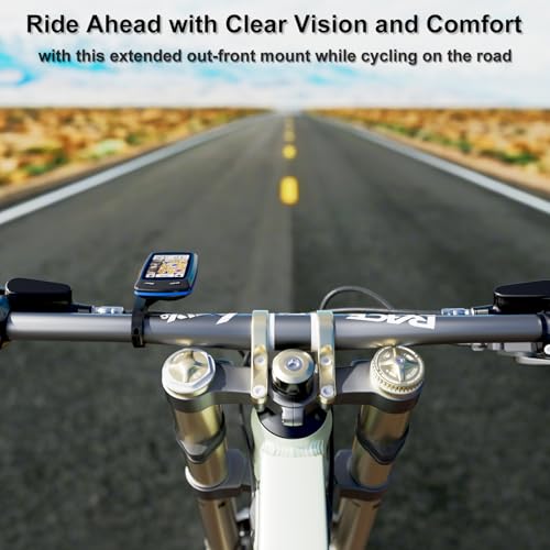 Image of Flush Out-Front Bike Mount for Garmin Edge GPS Computer, IIISOGNO Extended Cycling Handlebar Mount for Edge MTB /1050 /1040 /1030 /1000,850 /840 /830 /820 /810,550 /540 /530 /520 /510,200 /130 /25,Explore 2,Touring