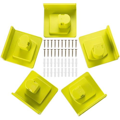 MLYNZXJSY 5 Pack Tool Holder Compatible with Ryobi 18V Power Tool Wall Mount Portable Holder Mount Hanger Storage Organizer with Screws Easy Installation for Workshop Garage