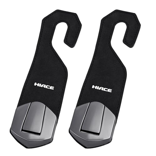 MAIBAOYUAN車のシートフク、ヘッドレストフック、車フック、シート背後ハンガー、毛皮の裏返し材質、多機能収納、安定してしているので荷の落下を防ぎます、強力な耐荷重能力、車用ハンガー マグネット式 簡単取付 、2個、ブラック(ハイエース Hiace に