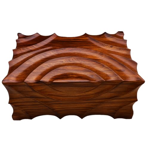 Image of Wooden Box| Jewellery Box| Decorative Case| Kit| Vanity| Organiser For Women, Necklaces, cash, gold (11X7 Inches, Power Crowning)