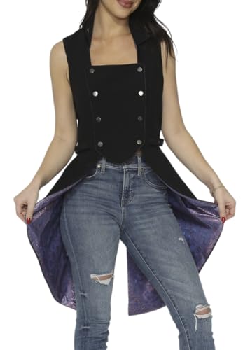 Pretty Attitude Gothic Vest Sleeveless Tailcoat Jacket Victorian Cosplay Coat3