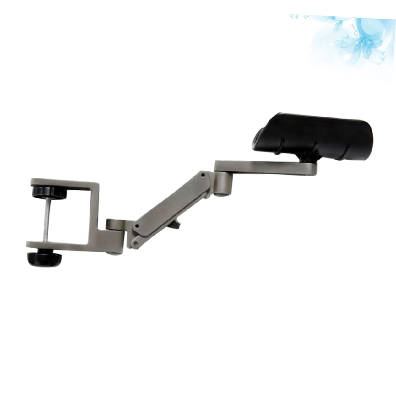 SHINEOFI Tappetino Mouse Ergonomico Poggiapolso Supporto Per Braccio Del Computer in Metallo Regolabile Staffa Per Computer Grigio