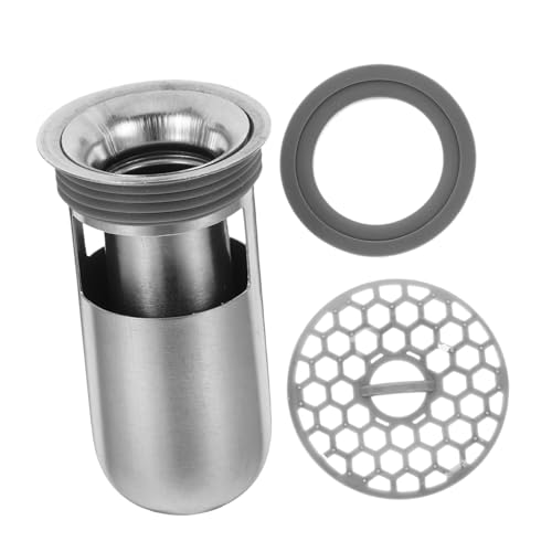 SEWACC Núcleo Desagüe Suelo Inoxidable con Filtro y Anillo Reductor Antiolor y Fácil Instalación para Baño y Cocina Obstrucciones por Cabello y Asegura Drenaje