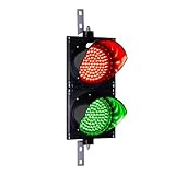 Signaworks LED Traffic Stop Light 2 Light Red/Green 8 Inch Diameter Lens, Industrial Loading Dock Bay Light, Indicator Light 85-265 VAC (Power Cord and Controls NOT Included)