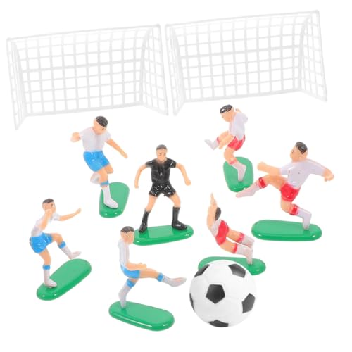 GALPADA Juego de Decoración para Tartas de Fútbol Mini Fútbol de Pvc Set Portátil de Escena Temática para Fiestas Infantiles y Cumpleaños Accesorios para Decoración de Pasteles