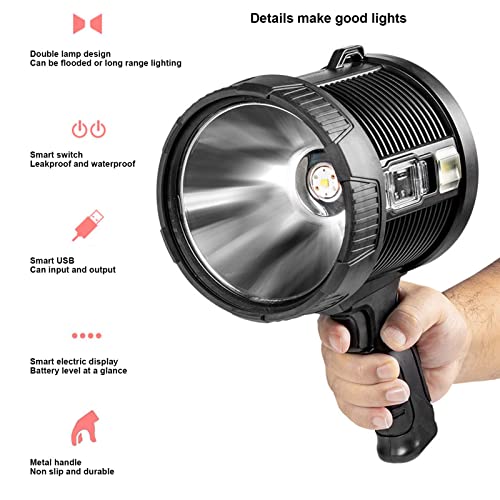 Lampe de poche rechargeable T6 contre les pannes de courant et la nuit en extérieur - 6