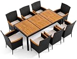 Devoko 9-Piece Wicker Dining Set