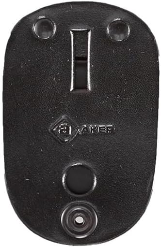 Aker Leather A590 Clip-On Belt Badge Holder, Black Leather Duty Gear Federal Badge Holder with Clip for Police Sheriff Agent Use, Law Enforcement Shield Holder Fits Belts up to 1.75 Inch, Made in USA