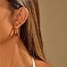 Acrylic Hoop Earrings for Women 14K Gold Plated Chunky Hoop Earrings Vintage Geometric Resin Fashion Jewelry Gifts