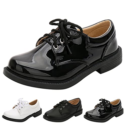 Chaussures décontractées en cuir gris pour performance et école - 3