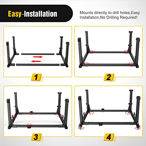 Image of Nilight Door Storage Rack Movable Cart Holder Hanger for Wrangler JK JL JT | Gladiator Sliding Bracket 2007 2008 2009 2010 2011 2012 2013 2014 2015 2016 2017 2018 2019 2020 2021 2022 2023 2024 20252026