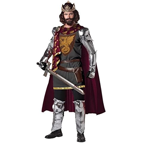 California Costumes 1234 King Arthur Medieval/Renaissance Adult-Sized Costume, Silver, Large Cover